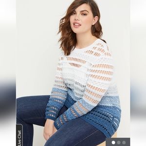 Lane Bryant Sweater unlined (shown with tank sold separately), size 22/24, ombre